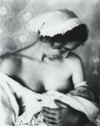 Item #2653 Nursing Mother: Photograph Signed [Tasha Tudor and Child]. NELL DORR