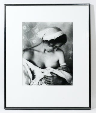 Nursing Mother: Photograph Signed [Tasha Tudor and Child]