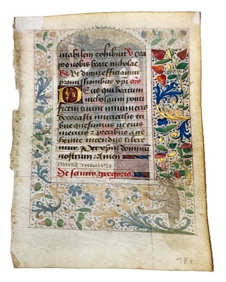 Illuminated Manuscript Miniature depicting the Mass of St. Gregory