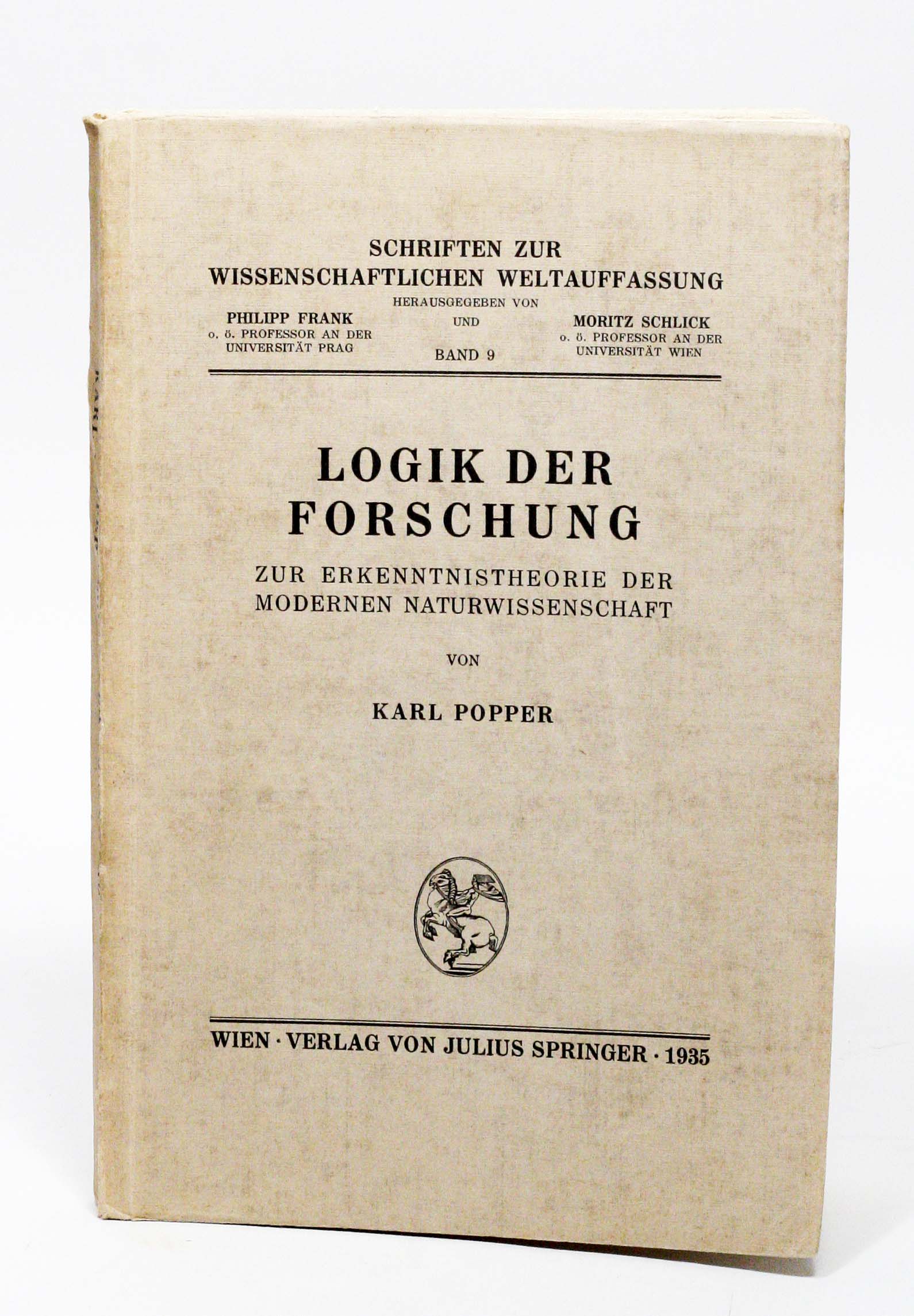 Logik der Forschung The Logic of Scientific Discovery by KARL POPPER on  Manhattan Rare Book Company