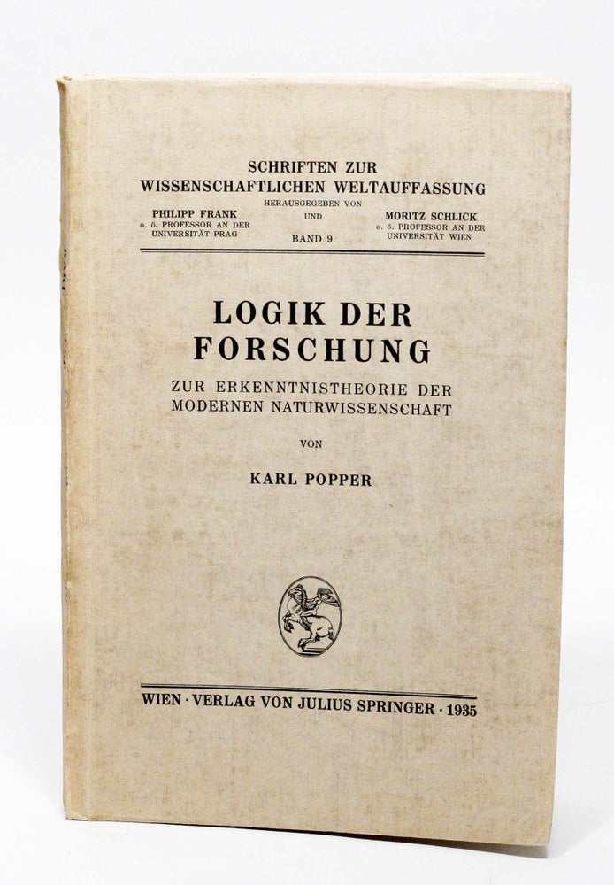 Item #2675 Logik der Forschung [The Logic of Scientific Discovery]. KARL POPPER.
