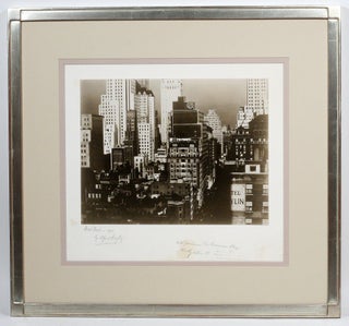 Item #2687 Signed Photograph: “From My Window at An American Place, North”. ALFRED STIEGLITZ