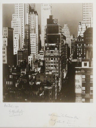 Signed Photograph: “From My Window at An American Place, North”
