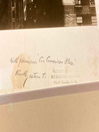 Signed Photograph: “From My Window at An American Place, North”