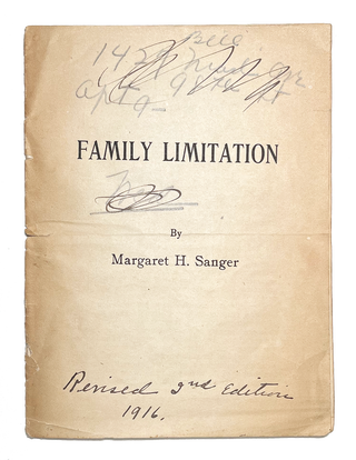 Item #2701 Family Limitation. MARGARET SANGER