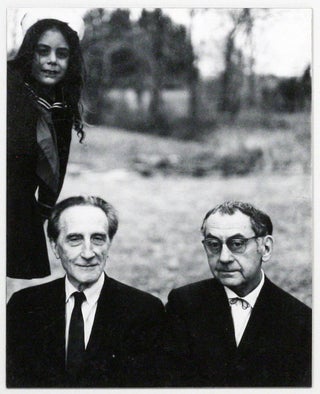 Item #2705 Photograph of Marcel Duchamp, Man Ray, and Laurie Savage. DUCHAMP, MARCEL, MAN RAY,...