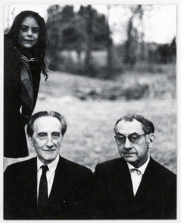Item #2705 Photograph of Marcel Duchamp, Man Ray, and Laurie Savage. DUCHAMP, MARCEL, MAN RAY, NAOMI SAVAGE.