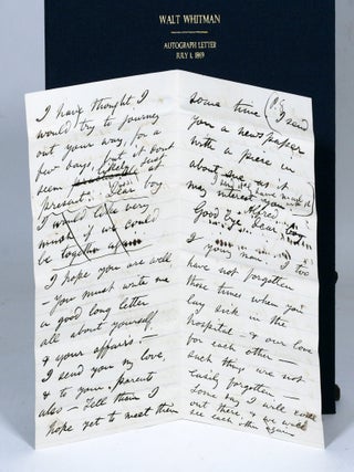 Autograph Letter Draft to Alfred Pratt. WITH: Alfred Pratt’s autograph letter to Whitman