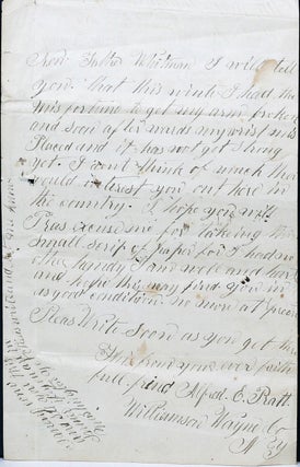 Autograph Letter Draft to Alfred Pratt. WITH: Alfred Pratt’s autograph letter to Whitman