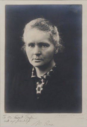 Item #2755 Photograph Signed and Inscribed. MARIE CURIE