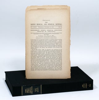 Item #2758 Insensibility During Surgical Operations Produced by Inhalation. HENRY JACOB BIGELOW