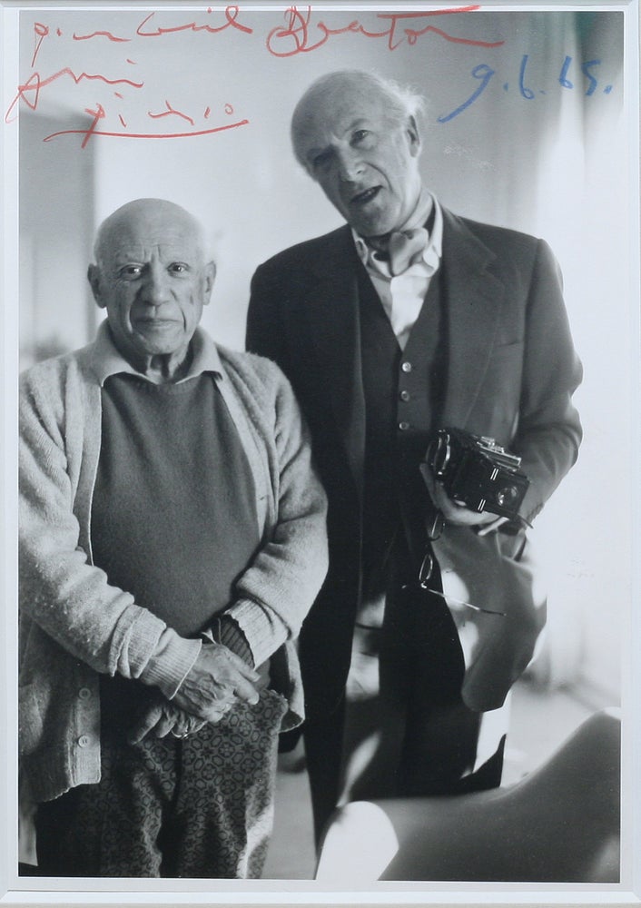 Item #2784 Photograph: Self-portrait with Picasso, 1965. PABLO PICASSO, CECIL BEATON.