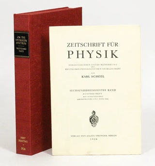 Item #2789 Über das Wasserstoffspektrum vom Standpunkt der neuen Quantenmechanik [On the...