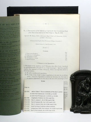 A Determination of the Deflection of Light by the Sun’s Gravitational Field, from Observations Made at the Total Eclipse of May 29, 1919