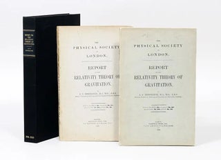Item #2839 Report on the Relativity Theory of Gravitation. ALBERT EINSTEIN, ARTHUR S. EDDINGTON