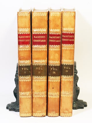 Item #2865 Commentaries on the Laws of England. SIR WILLIAM BLACKSTONE