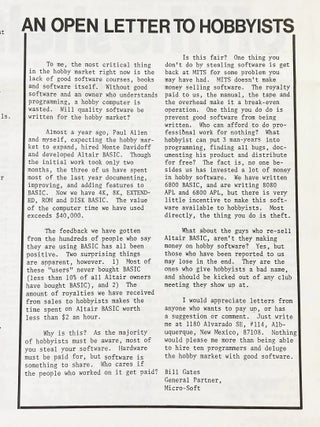 An Open Letter to Hobbyists