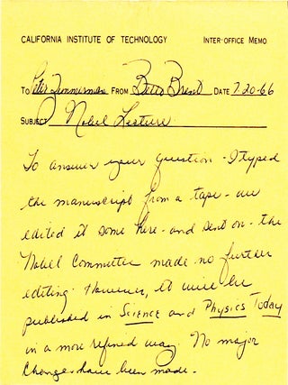 Les Prix Nobel En 1965: The Development of the Space-Time View of Quantum Elektrodynamics Nobel Lecture