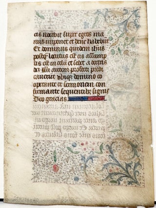 Illuminated Manuscript Leaf in Latin on Vellum: Mother and Child (Northern France, c.1475)