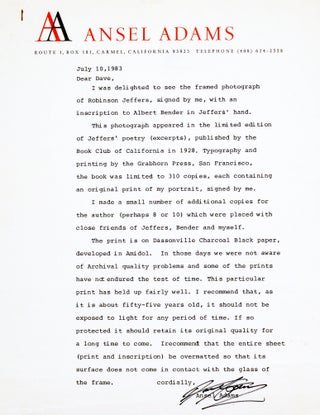 Signed Photograph and Typed Letter Signed
