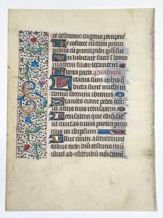 Manuscript Leaf: French Book of Hours Containing Psalms 112 and 121