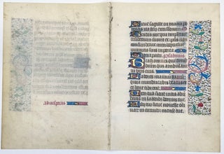 Two Leaves from French Book of Hours with Psalms