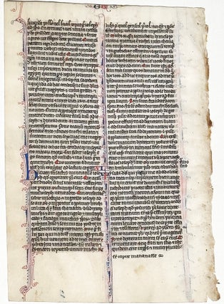 Item #2989 Illuminated Manuscript Leaf: Jacob Reunited with Joseph (c. 1250). ILLUMINATED...