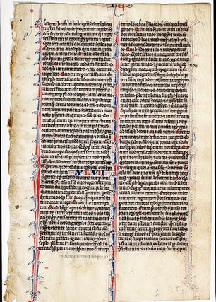 Illuminated Manuscript Leaf: Jacob Reunited with Joseph (c. 1250)