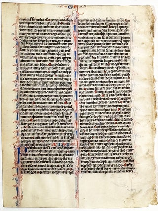 Item #2991 Illuminated Manuscript Leaf: Story of Joseph (c. 1250). ILLUMINATED MANUSCRIPT LEAF