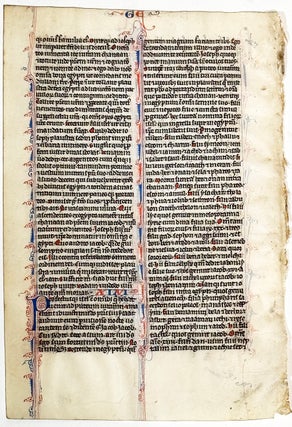 Item #2991 Illuminated Manuscript Leaf: Story of Joseph (c. 1250). ILLUMINATED MANUSCRIPT LEAF