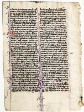 Illuminated Manuscript Leaf: The Story of Moses from Exodus Chapter II (c. 1250)