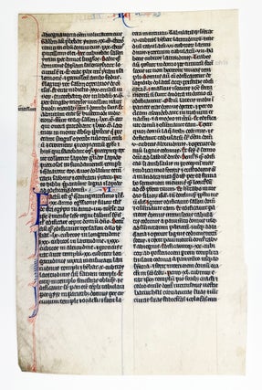 Item #2994 Illuminated Manuscript Leaf: Book of Solomon (c. 1260). ILLUMINATED MANUSCRIPT LEAF