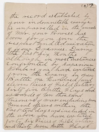 Manuscript of Congratulatory Order to the Third Cavalry Division; Custer's Carte De Visite; Soldier's Discharge Papers