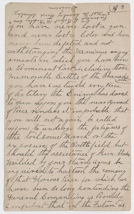 Manuscript of Congratulatory Order to the Third Cavalry Division; Custer's Carte De Visite; Soldier's Discharge Papers