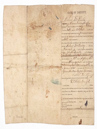 Manuscript of Congratulatory Order to the Third Cavalry Division; Custer's Carte De Visite; Soldier's Discharge Papers