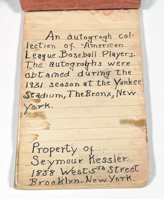 Autographs of Baseball Players, Yankee Stadium 1931