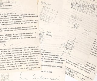 Item #3031 Le Modulor: Annotated Typescript Signed with Drawings. LE CORBUSIER,...