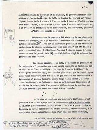 Le Modulor: Annotated Typescript Signed with Drawings