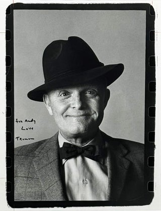 Item #3035 Photograph of Capote, Inscribed to Warhol. ANDY WARHOL, TRUMAN CAPOTE