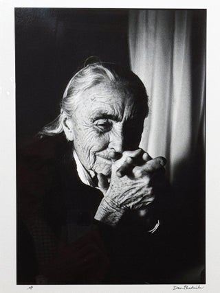 Item #3036 Photograph: Georgia O&rsquo;Keeffe After Supper, Ghost Ranch, 1975. GEORGIA...