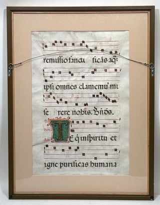 Illuminated Manuscript Leaf from an Antiphonal with Miniature of Saint John the Baptist