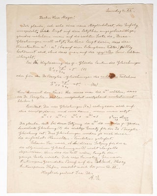 Autograph Letter. WITH: Manuscript Leaf of Calculations