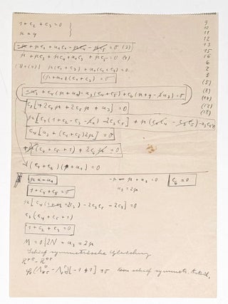 Autograph Letter. WITH: Manuscript Leaf of Calculations