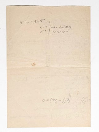Autograph Letter. WITH: Manuscript Leaf of Calculations