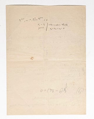 Autograph Letter. WITH: Manuscript Leaf of Calculations