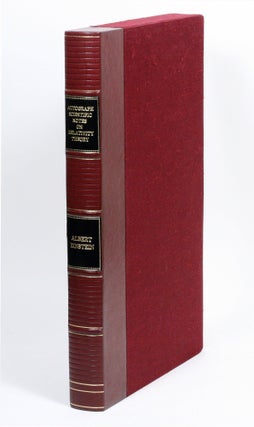 Autograph scientific manuscript