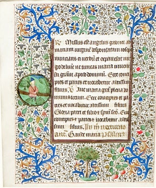 ILLUMINATED MANUSCRIPT LEAF: CIRCLE OF THE MASTER OF COËTIVY (COLIN D’AMIENS)