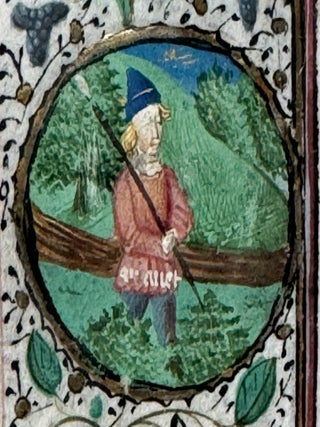 ILLUMINATED MANUSCRIPT LEAF: CIRCLE OF THE MASTER OF CO&Euml;TIVY (COLIN D&rsquo;AMIENS)
