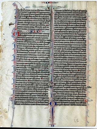 Illuminated Manuscript Leaf: Opening of Exodus (c. 1250)