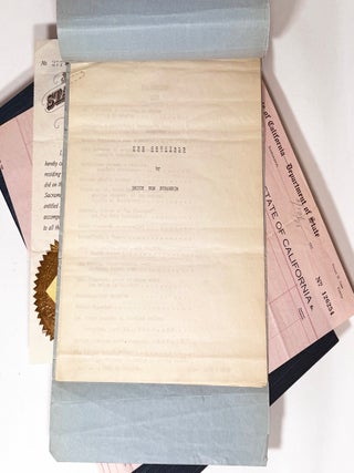 The Crucible: Original Typewritten Treatment, with the State of California Registration Certificate, Filing Receipt, and Associated Papers